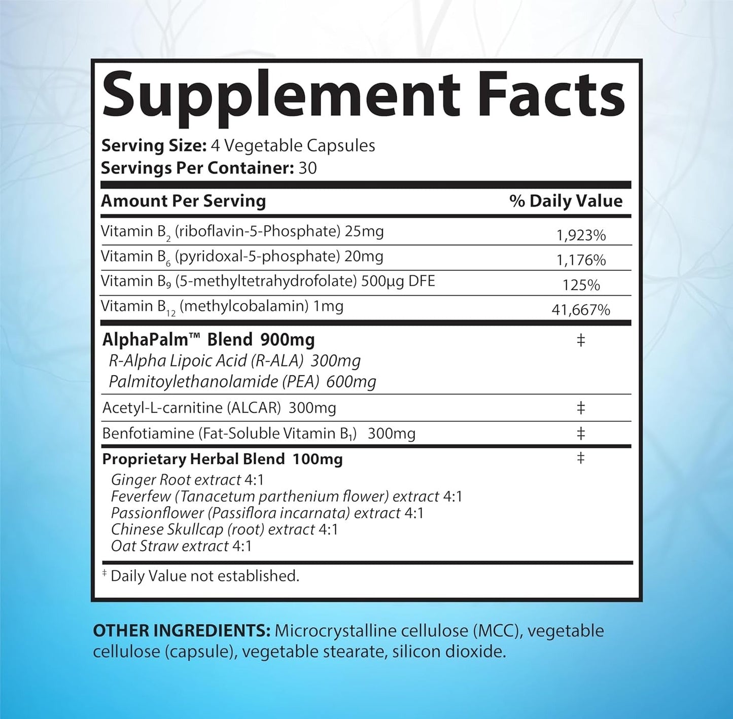 SciatiEase Sciatic Nerve Health Support Supplement - Nerve Support Formula with AlphaPalm, Pea, Vitamin B Complex, Alpha Lipoic Acid 300mg - 120 Capsules